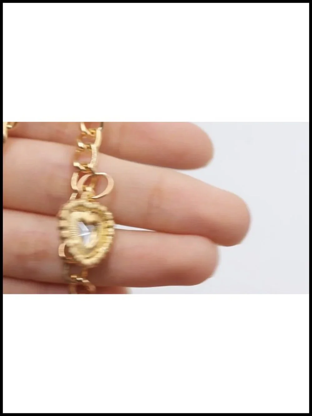 Purse Charm Bag Keychain with Gold Chain, Strawberry Cherry Kawaii Accessory